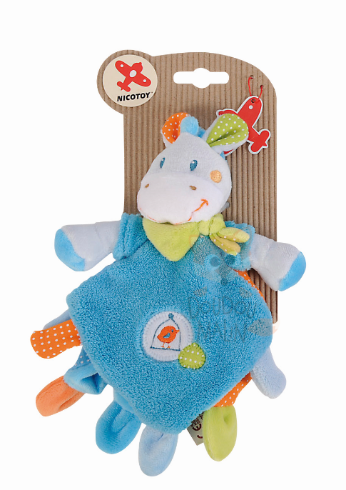  margeruite & sidoux baby comforter donkey blue orange bird 